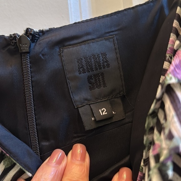 Anna Sui Silk Striped Floral Romper Sz12 - Picture 5 of 11